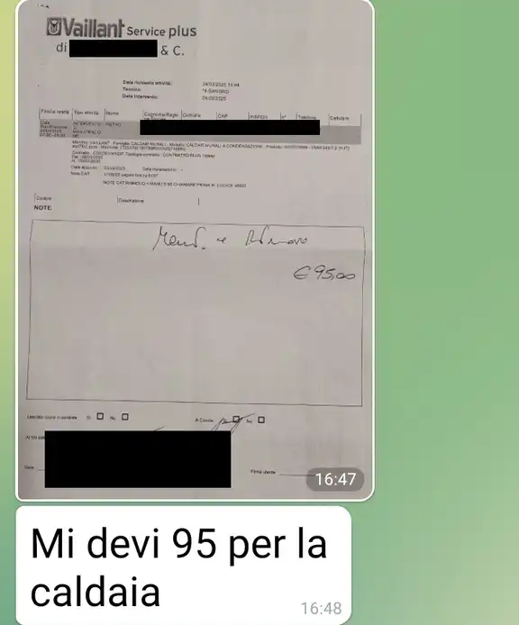 Sanificazione caldaia